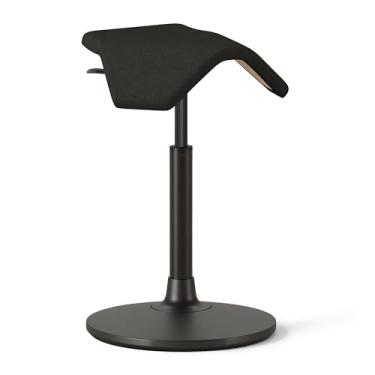 Imagem de Branch Banco de sela – Assento ativo ajustável em altura com design ergonômico, tecido de poliéster reciclado, banco oscilante suporta movimento em todas as direções, banco para casa e escritório -