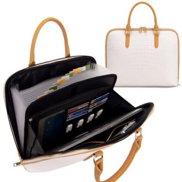 Imagem de Bolsa organizadora de arquivos sanfonada, pasta com zíper e etiquetas, pasta de arquivo expansível de 12 bolsos com vários bolsos para arquivos de letras A4, bolsa de escritório para professores de