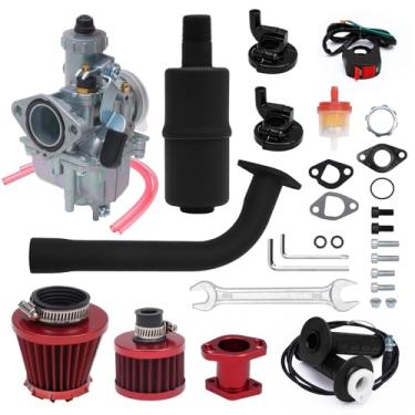 Imagem de Predator 212 Stage 2 Kit VM22 Racing Carburador Silenciador de Escape Conjunto de acelerador para 224cc 196cc Coleman CT200U BT200X Baja MB200 GX160 6.5HP Motor Mini Bike Go Kart peças de alto