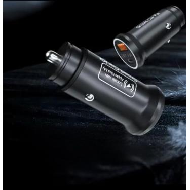 Imagem de USB Carregador de carro e rastreador, localizador GPS, rastreador para Apple, carregador tipo C e USB oficial, Find My App, 20W, carregador rápido, 2 em 1