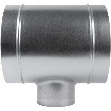 Imagem de Divisor de junta T de duto de 20 cm para conector de ramificação de 90° para sistemas de exaustão - Junção de metal em forma de T - Adaptador divisor de ventilação tripla, acessório de ventilação de 3