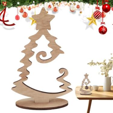Imagem de Árvore de Natal de mesa, decoração de árvore de Natal de | Centros de mesa enfeites decoração rústica de mesa,Árvore de Natal pequena ExquisiteDesktop em pé Árvore de Natal de