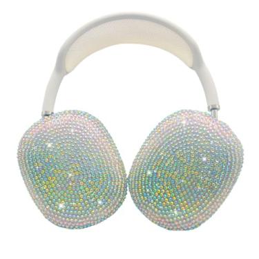 Imagem de Vodafulgir capa de strass para Airpods Max, brilhante com glitter, proteção à prova d'água e choque, ajustável para Airpods Pro Max