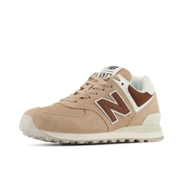 Imagem de New Balance Tênis feminino 574 V2 Turtledove, Cinza-acinzentado plano/carvalho rico/rolê, 5