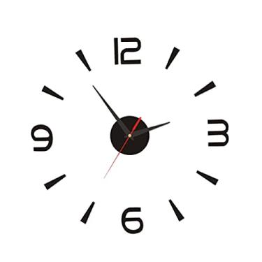 Imagem de Relógio de Parede, Relógio de Parede Decorativo Pequeno Sem Moldura, Relógios de Decoração de Parede Com Adesivos que Não Marcam, para Casa, Sala de Estar, Quarto, Decoração de
