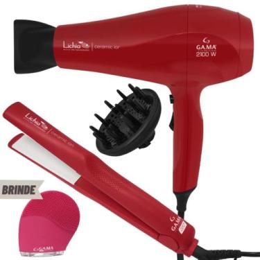 Imagem de Kit Prancha e Secador de Cabelo GA.MA ITALY PROFESSIONAL Lichia 127V