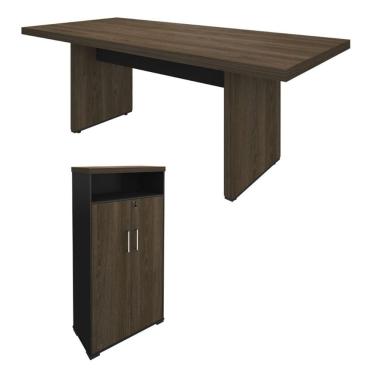 Imagem de Conjunto Escritório: Mesa Reunião 6104 + Armário 6112