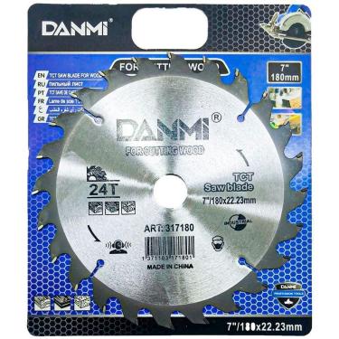 Imagem de Lamina Disco De Corte Prata Circular Madeira 180mm 24 Dentes