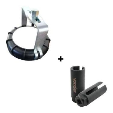 Imagem de Kit Chave Sonda Lambda 22mm e chave Saca Porca Plástica Kf-216 - VONDE