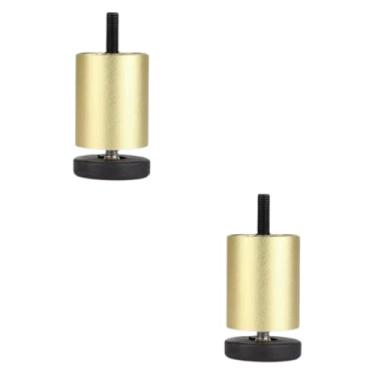 Imagem de IEUDNS 2pcs móveis ajustáveis ​​pernas sofá pés metal metal resistente redonda à prova de ferrugem Substituição das pernas para o armário da máquina de lavar, Ouro, 12cm