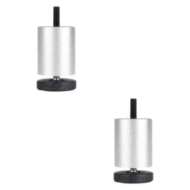 Imagem de IEUDNS 2pcs móveis ajustáveis ​​pernas sofá pés metal metal resistente redonda à prova de ferrugem Substituição das pernas para o armário da máquina de lavar, Prata, 10cm