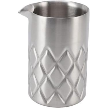 Imagem de Copo Mixing Glass Japonês Aço Inox Parede Dupla Jarra Diamante NilosDecor