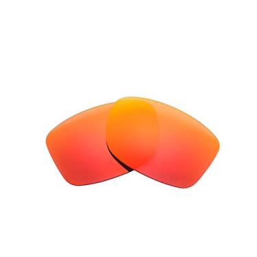 Imagem de NicelyFit Lentes de reposição polarizadas para óculos de sol Oakley Jupiter Squared OO9135 (espelho vermelho fogo), Espelhado vermelho fogo, Jupiter Squared