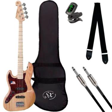 Imagem de Baixo elétrico sx jb 4 cordas natural canhoto sjb75torlh
