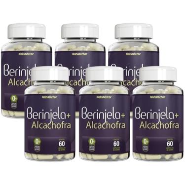 Imagem de Kit Combo 6 Unidade Berinjela Com Alcachofra 360 Cápsulas Natunéctar