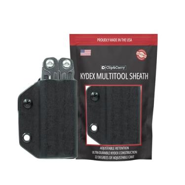 Imagem de Clip & Carry Kydex Bainha Multiferramenta para The Leatherman Wingman/Sidekick/REBAR/REV - Feita nos EUA - Capa de Coldre Multiferramenta EDC - Preto
