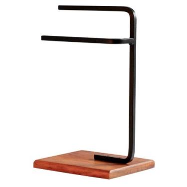 Imagem de Porta Toalha Lavabo de Bancada Suporte Industrial Oslo D01 Peroba - In