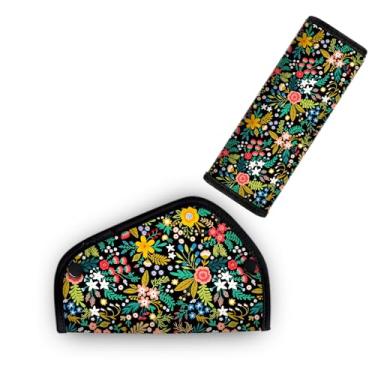 Imagem de Capa de cinto de segurança infantil, almofada de pescoço e abdômen para crianças - capa de alças macias e respiráveis para assento elevatório, carrinhos de bebê e cadeiras altas | Acessório de viagem