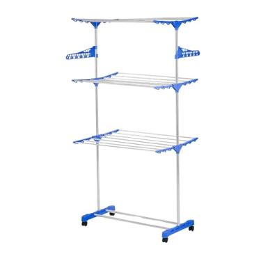 Imagem de Varal Chão Arara Cabideiro Sapateira NO2PROBLEMS Rodas Ajustável Praticidade Resistente