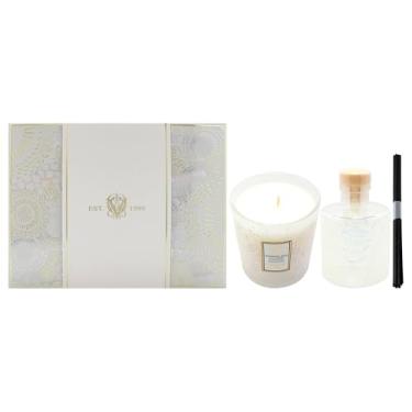Imagem de Conjunto unissex Sparkling Cuvee The Celebration da Voluspa - 2 velas de 255 g, difusor de palheta de 100 ml