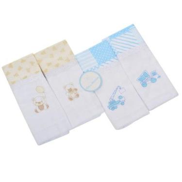 Imagem de Toalha Fralda com 2 - Cia do Neném - Minas Rey, BEBÊ MENINO