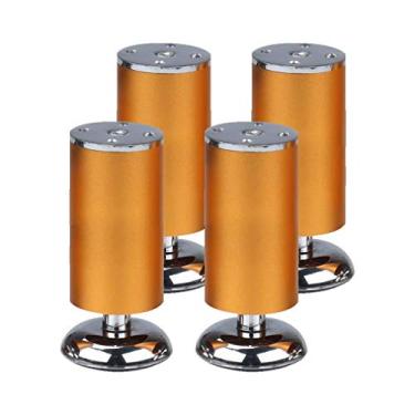 Imagem de LUOFDCLDDD Pernas de móveis, pés de móveis base de borracha ajustável 6 cm/8 cm/10 cm/12 cm/15 cm/18 cm/20 cm/25 cm/30 cm pernas de liga de alumínio para armário de banheiro pés de sofá pé de mesa de