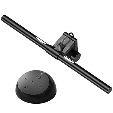 Imagem de Coolait Luz para monitor de computador, barra de luz para monitor de tela com luz de fundo para cuidados com os olhos, lâmpada de tarefa de leitura eletrônica com ajuste de cor/escurecimento, controle remoto, sem brilho de tela, lâmpada de escritório em casa