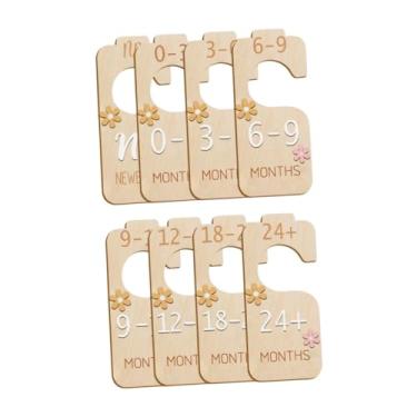 Imagem de menolana 7pcs closet divisores de roupas penduradas divisores de roupas cabide de triagem adorável closet recém -nascido divisores para fotos de fotos recém, Padrão de Flor