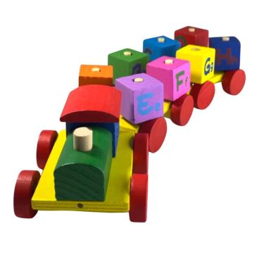 Imagem de Brinquedo Educativo Infantil Em Madeira Trem