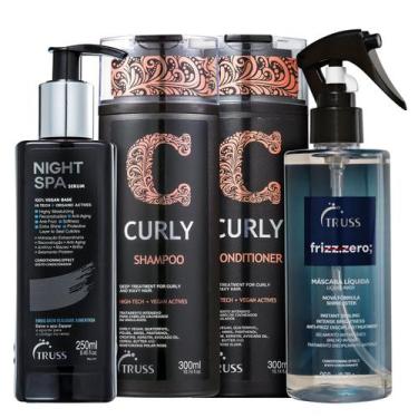 Imagem de Kit Truss Curly - Shampoo 300ml + Condicionador 300ml + Frizz Zero 260