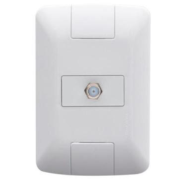 Imagem de Conjunto 4x2 Com 1 Tomada (Modulo) TV SAT Coaxial 57241017 Aria Tramon