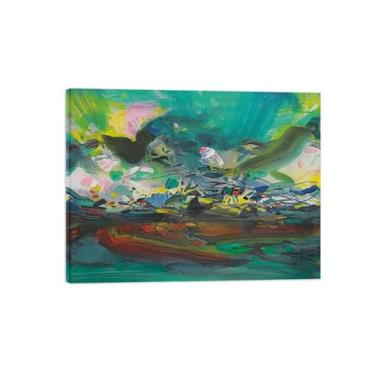 Imagem de Impressões em tela de arte de parede abstrata. Imagem de arte em tela. Impressão em tela. Abstrato 24. Pinturas modernas para sala de estar prontas para pendurar 20x25cm-8x10in emolduradas