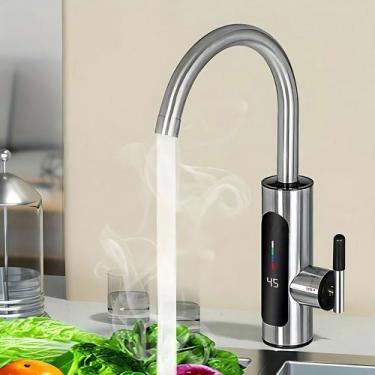 Imagem de Torneira Elétrica Para Cozinha Banheiro Visor Temperatura Regulagem Gi