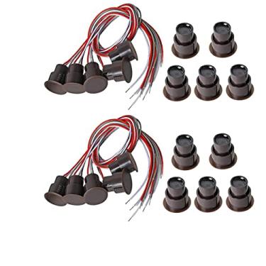 Imagem de priaolker Interruptor Magnético Rc-36 Nc/No, Alarme Embutido Para Portas E Janelas Com Fio, Interruptor Magnético Para Portas, Sensor De Contato, Para Sistemas De Segurança Residencial E Alarme Cont