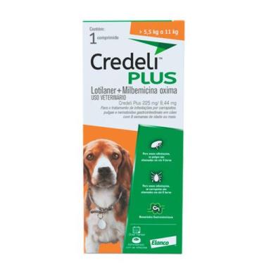 Imagem de Antipulgas Credeli Plus Cães 5,5kg a 11kg 1 comprimido - Elanco