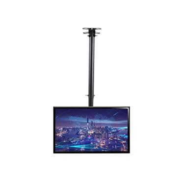 Imagem de Suporte de TV de teto ajustável, suporte de parede para TV, suporte de teto inclinado e giratório para TV, serve na maioria das TVs de tela plana LCD de 14 a 32 polegadas, flip down de 30°, pode ser