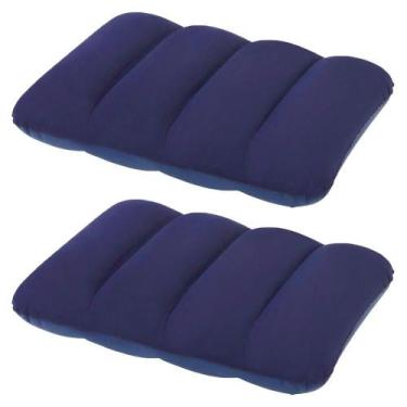 Imagem de 2 Travesseiros Inflável Beam Comfort Resistente Camping Passeio VG Plu