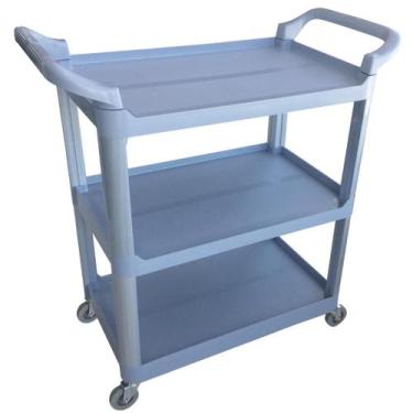 Imagem de Carro Carrinho Bandeja Triplex Utilitário Grande Hotel Restaurante Ofi