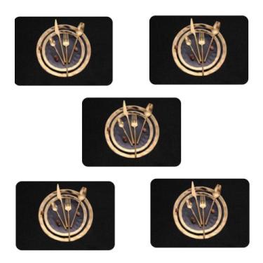 Imagem de Kit 6 Jogo Lugar Americano resturante bar impermeável couro - GENERTOY