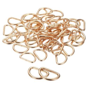 Imagem de HARFINGTON 50 peças anel D 3/10.2 cm (20 mm) metal galvanizado clipes de fivela em forma de D multiuso acessórios de costura para coleiras de cães, mochilas, correia de correia, ouro