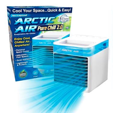 Imagem de Arctic Air Refrigerador de ar evaporativo Pure Chill 2.0 da Ontel – Refrigerador de espaço potente, silencioso, leve e portátil com tecnologia Hydro-Chill para quarto, escritório, sala de estar e