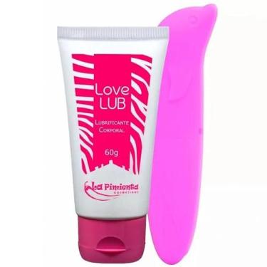 Imagem de Kit Lubrificante Íntimo Deslizante Love Lub Neutro e Vibrador Golfinho