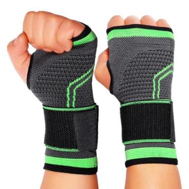 Imagem de Kit 02 Munhequeira de Punho Pulso Tendinite Órtese Alta Compressão Elá