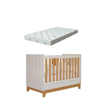 Imagem de Berço Bebe Americano 3x1 MDF Dorabelly Bis Com Colchão - Permobili, Of