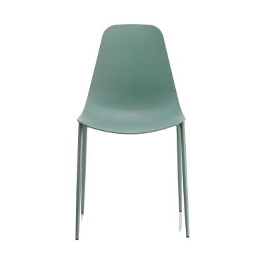 Imagem de Cadeira Miami Com Assento Em Polipropileno E Base Em Madeira Fratini Verde Aloe