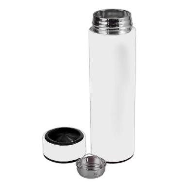 Imagem de Garrafa Térmica Inteligente De Inox 500ml Tampa C-sensor De Temperatura Led água Café Chá Branco