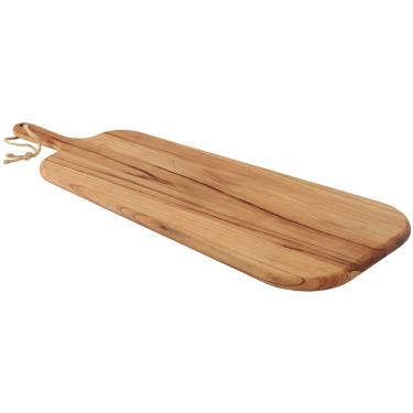 Imagem de Tábua Para Antepasto Tramontina Provence Em Madeira Teca Fsc Com Cabo 65x27 Cm