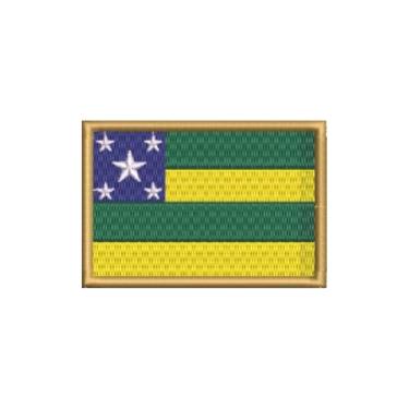 Imagem de BE0429-001 Bandeira Sergipe Brasil Patch Bordado 7,5×5,0cm (D-Arquivo Matriz para bordar.)
