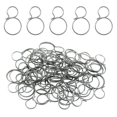 Imagem de MEETOOT 100 Peças De Reposição Para Lustre 10 Mm, Gancho Metal, Pino Cristal, Cabide Luminária, Conector Pingente Aço Inoxidável Anel Cortina E Iluminação Doméstica