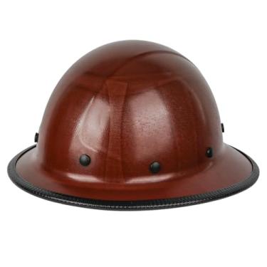 Imagem de GREEN DEVIL Capacete Rígido De Fibra Vidro Com Aba Completa, Classificação Osha E Ansi, Para Homens, Proteção